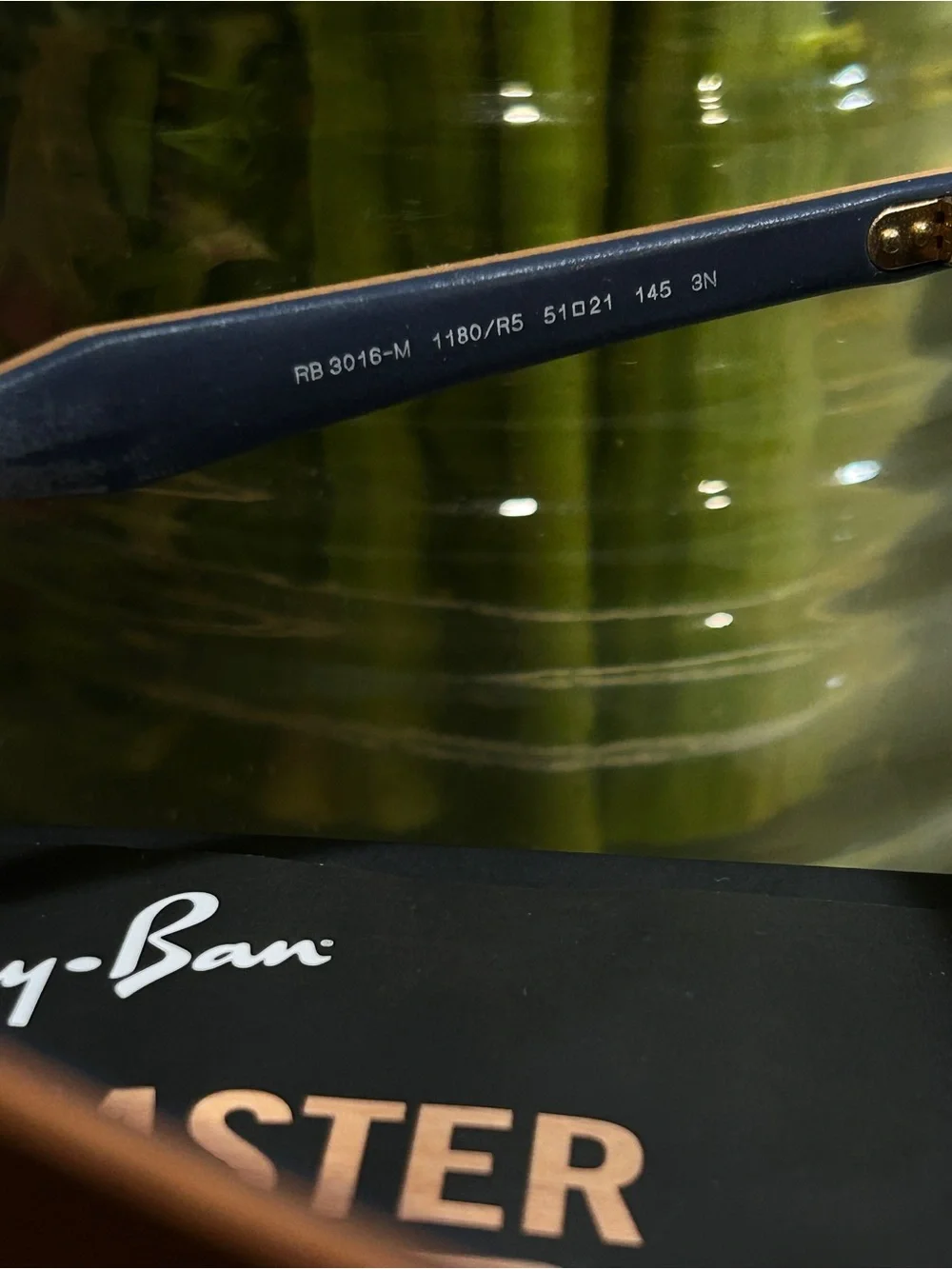 Ray-Ban RB3016M Clubmaster Wood Sunglasses 1180/R5 51mm + Case